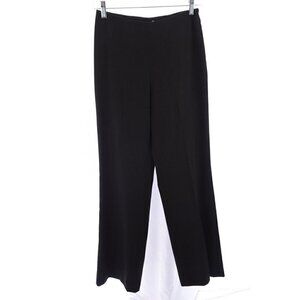 600 West Womens High Rise Wide Leg Dress Pants Career Pinstripe Brown Sz 6